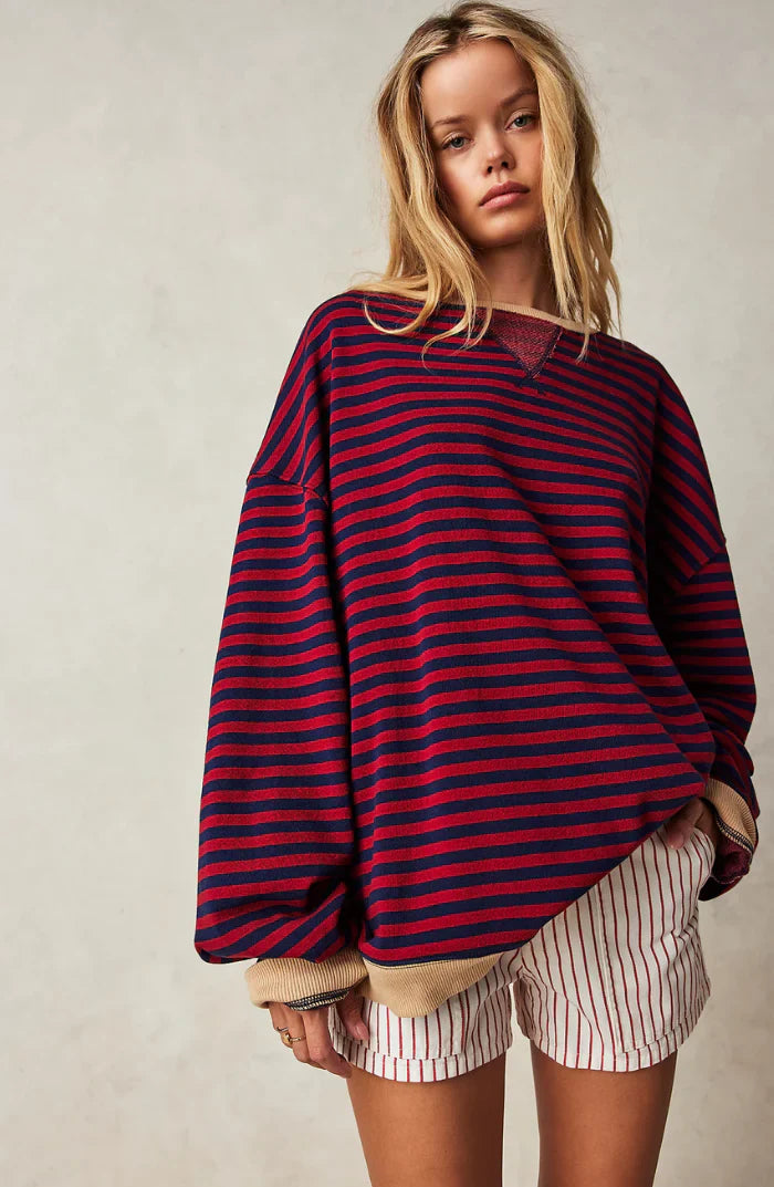 Mana | Stribet Oversized Sweater