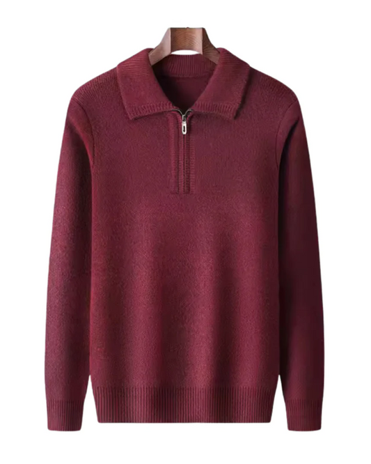Gstaad Cashmere Sweater med Kvartrits