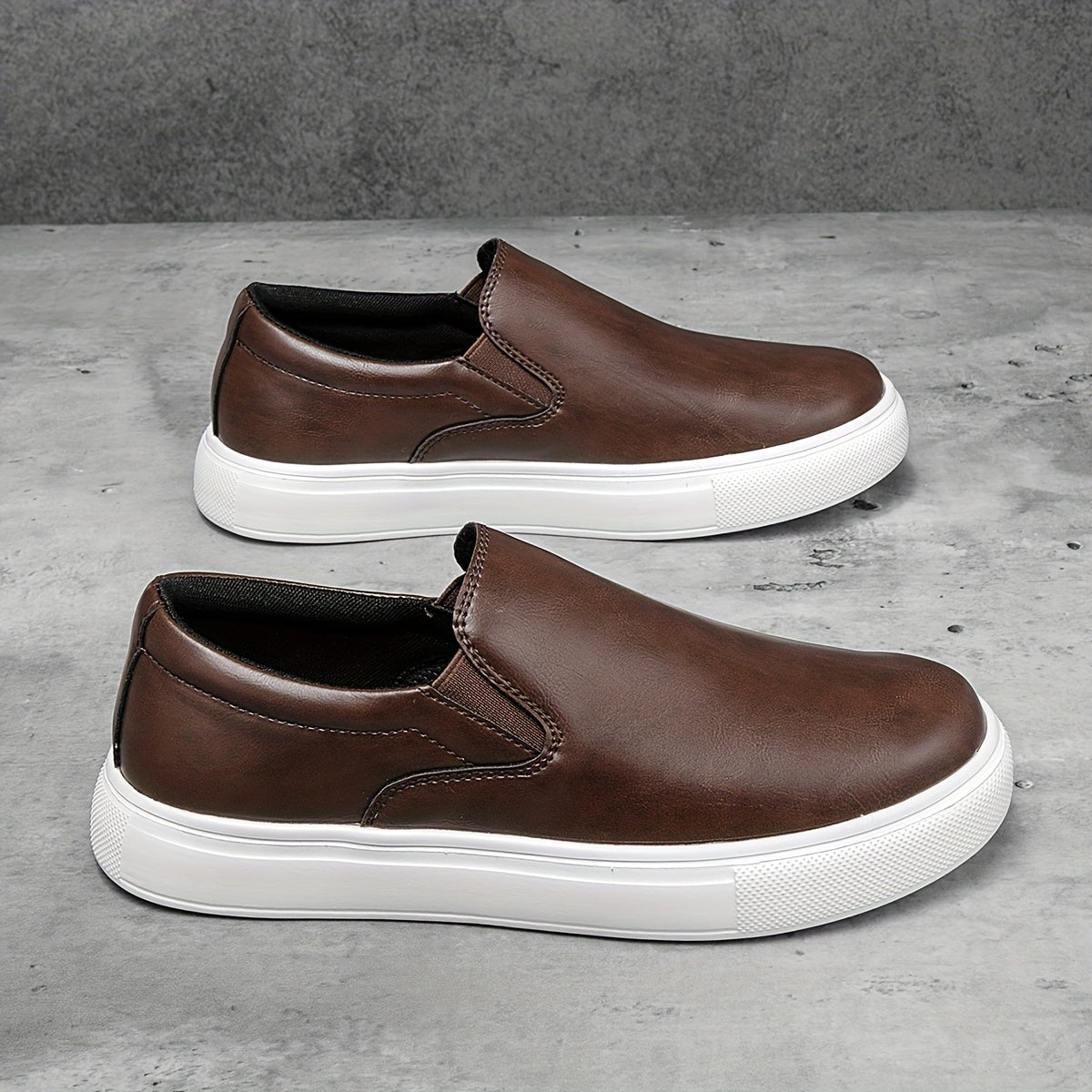 Casual læder slip-ons