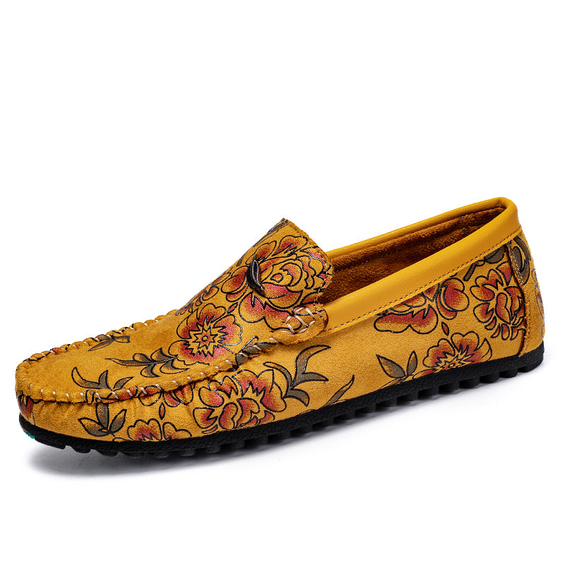 Læder Loafers med blomster