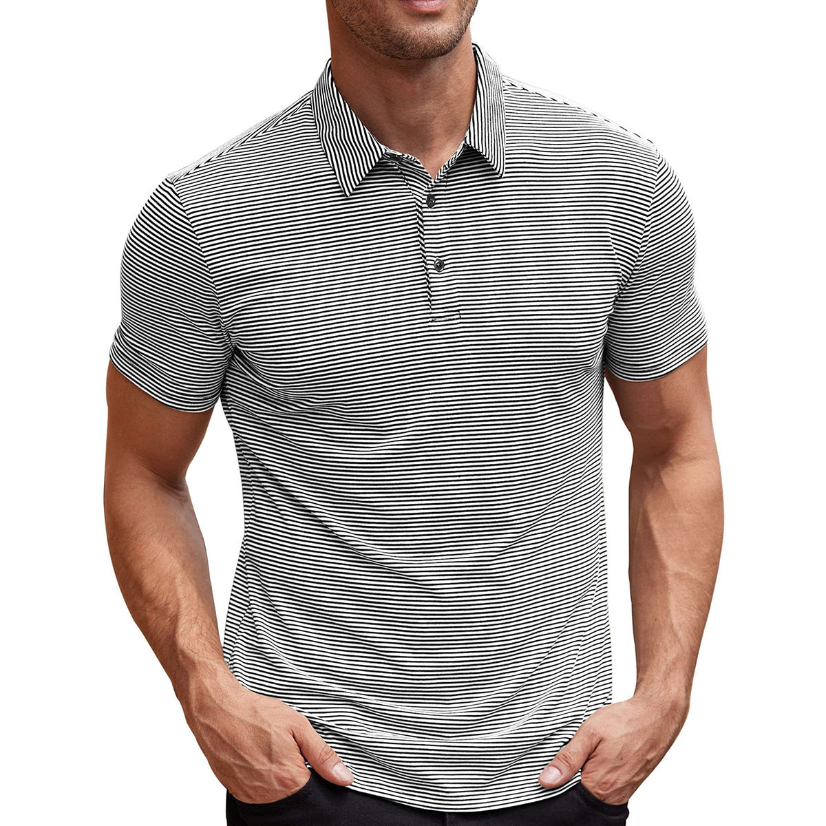 Stripet polo-shirt