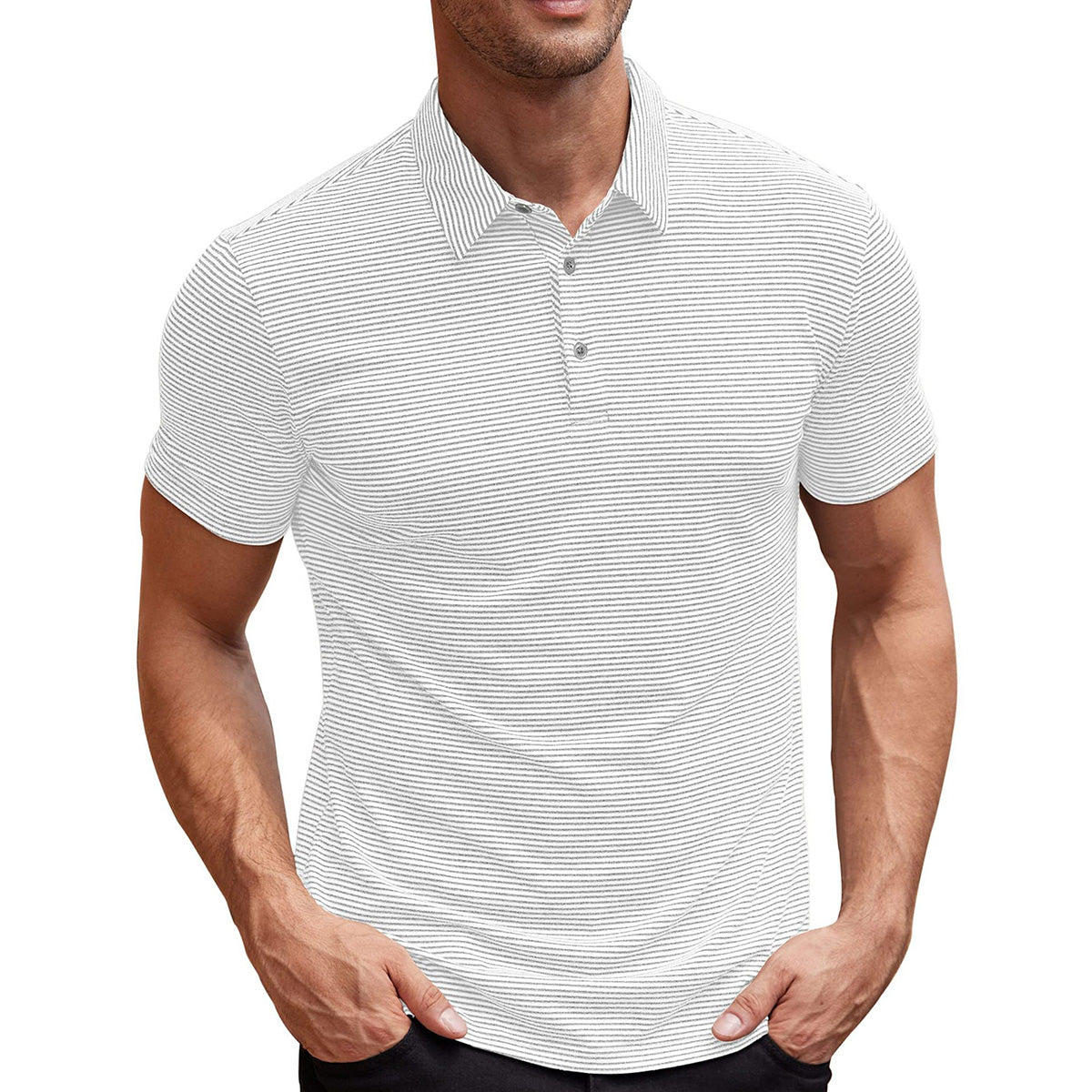 Stripet polo-shirt