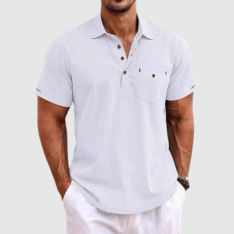 Linned poloshirt