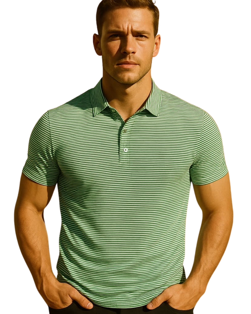 Stripet polo-shirt