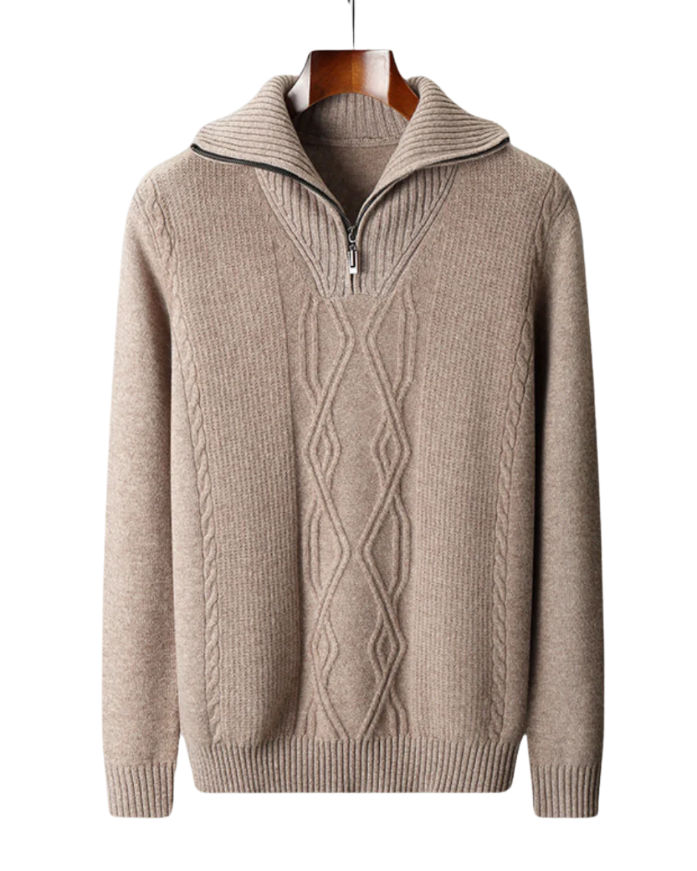 Taranto Merino Uld Zip Sweater