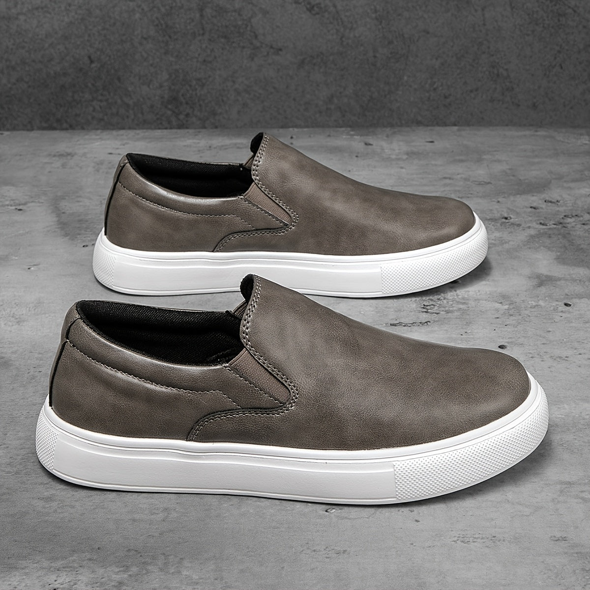 Casual læder slip-ons