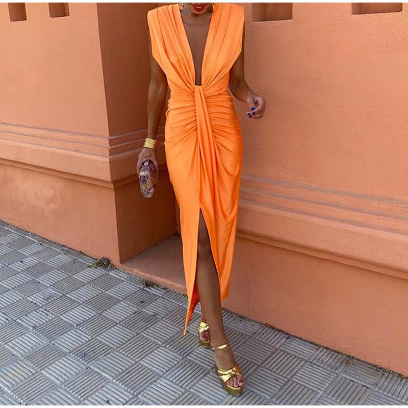 Isabelle | Festkjole med dyb V-hals