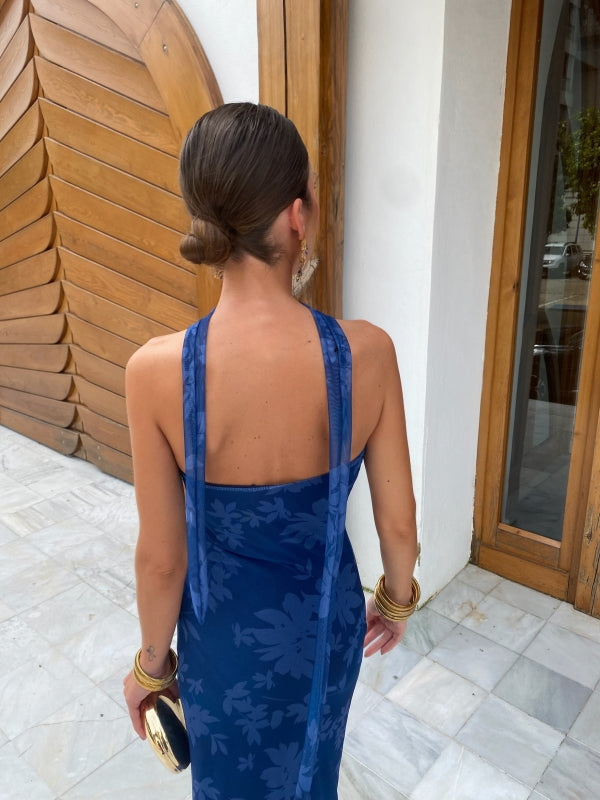 Sabina | Strapless Kjole med Sjal Detalje