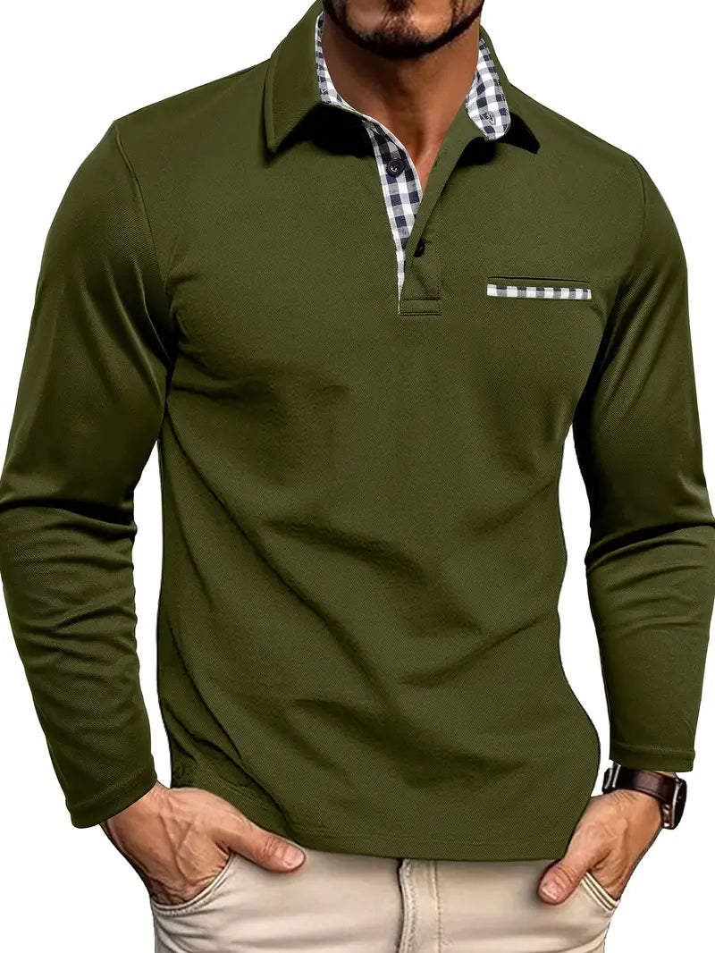 Langærmet Polo T-shirt