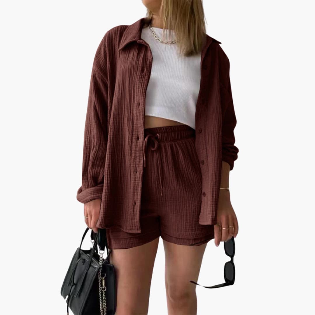 Aurélie | Chic og casual to-delt sæt