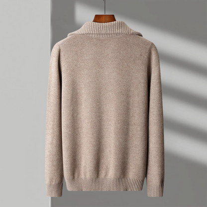 Taranto Merino Uld Zip Sweater