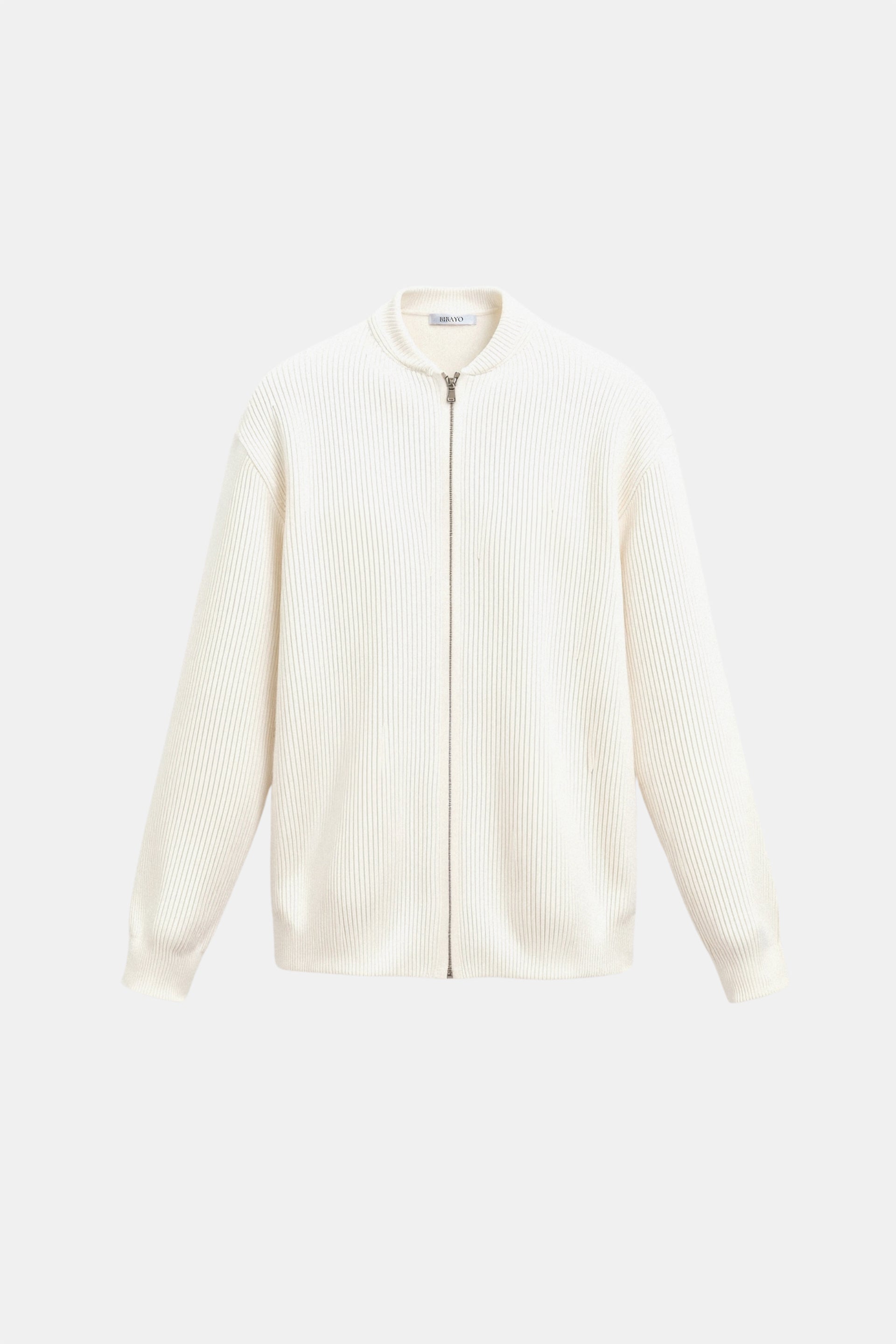 Luksuriøs Solid Strikket Crew Neck Cardigan