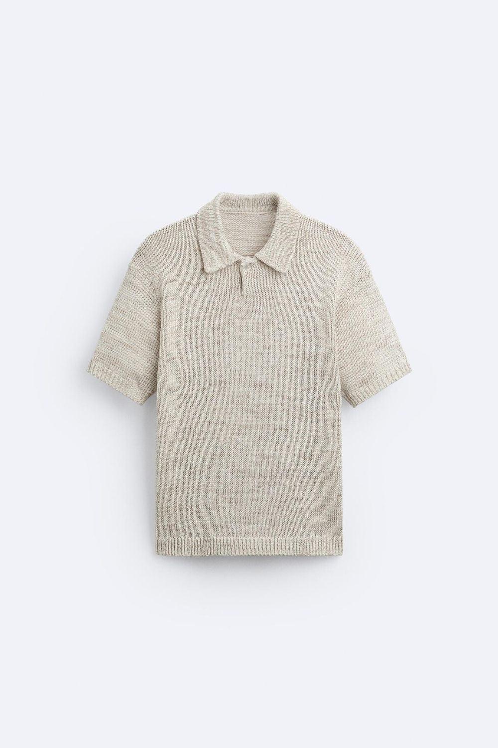 Old Money Knappet Strikket Polo T-Shirt