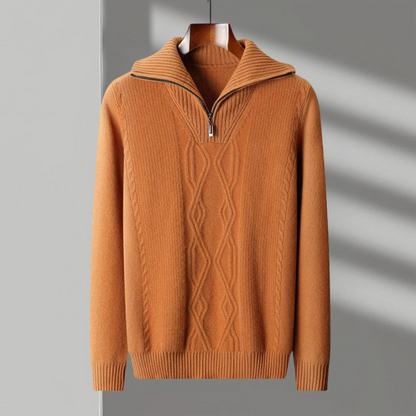 Taranto Merino Uld Zip Sweater
