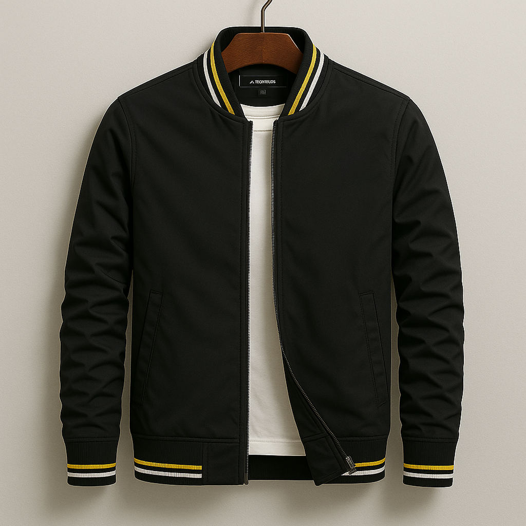 Brenzio™ | Elegant Stribet Bomberjakke