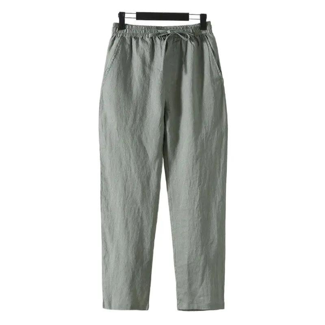 Fez - Linned Bukser (straight fit)