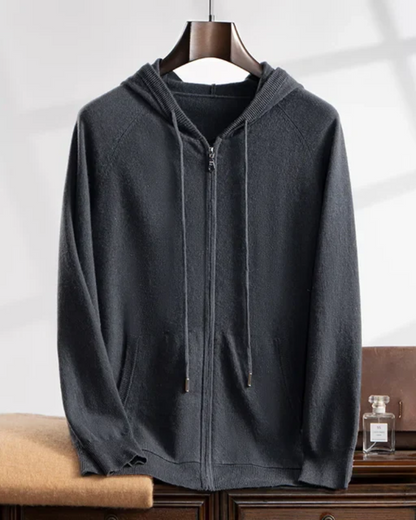 Courchevel Cashmere vest med hætte