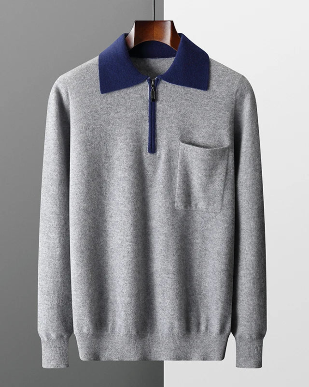 Castelle Cashmere Zip Up Polo