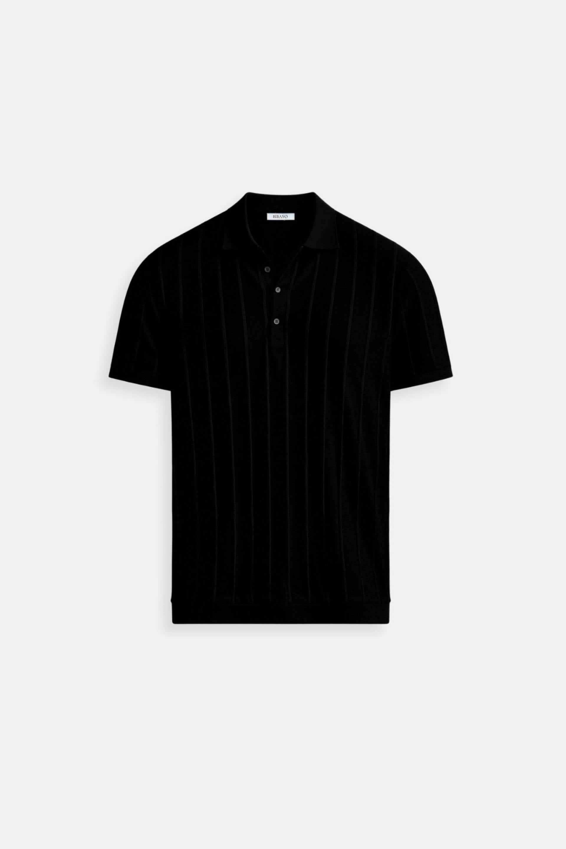 Old Money Vertikal Stribet Chic Button Up Polo T-Shirt