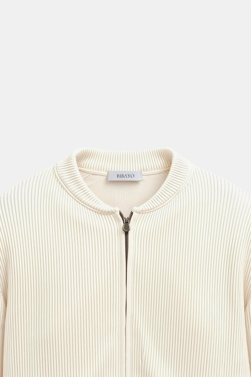 Luksuriøs Solid Strikket Crew Neck Cardigan