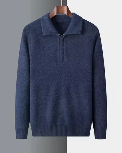 Gstaad Cashmere Sweater med Kvartrits