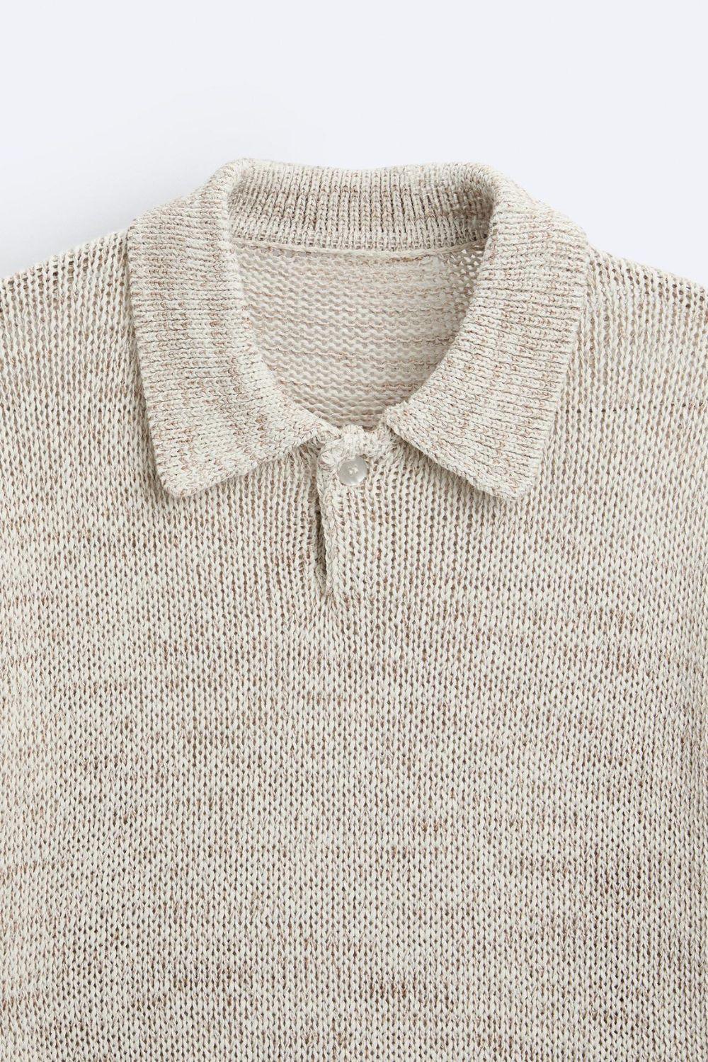 Old Money Knappet Strikket Polo T-Shirt