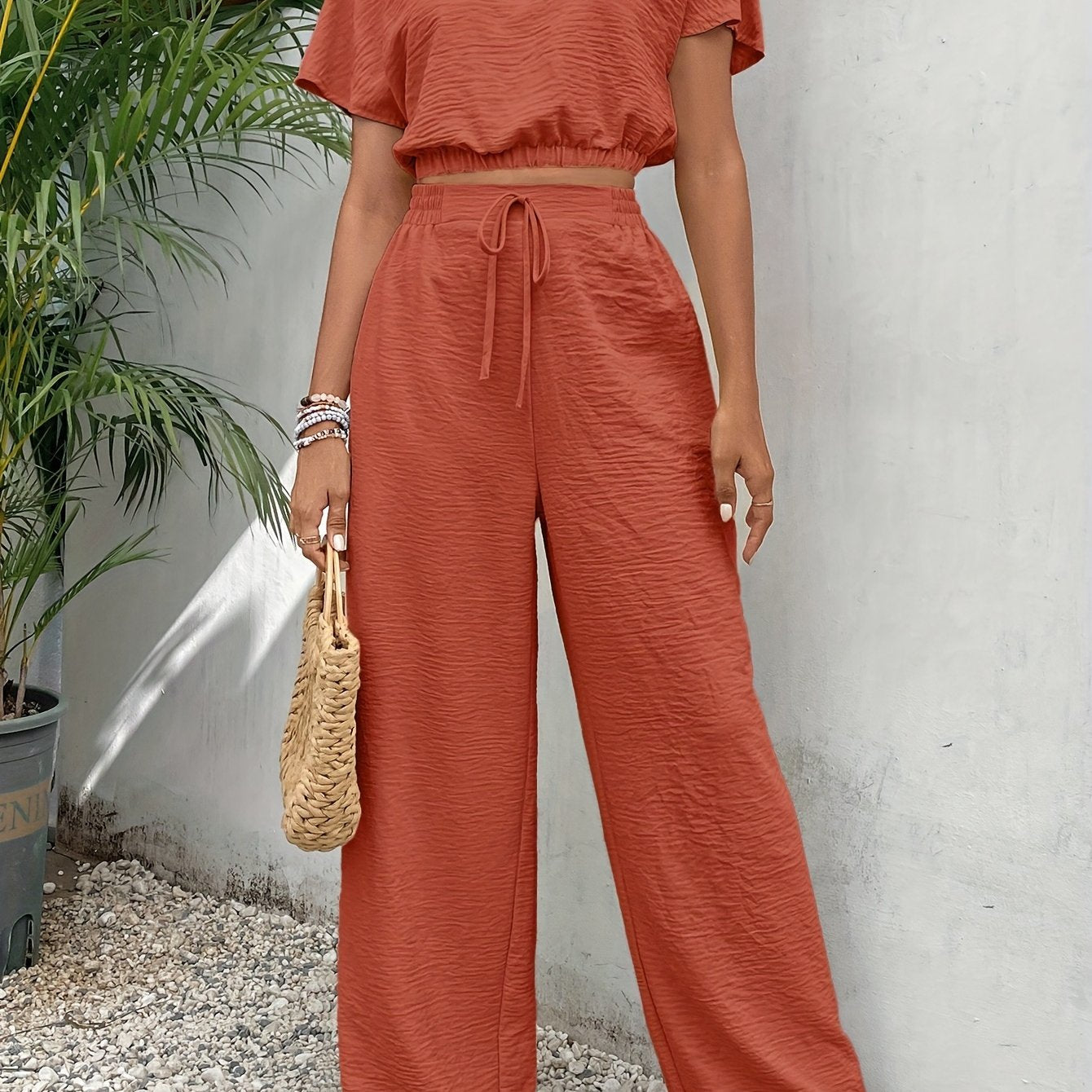 Luna | Chic Crop Top & Bukser