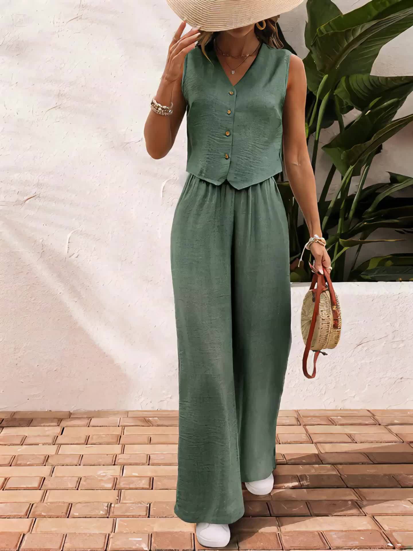Sophie | Stilfuld Ærmeløs Jumpsuit