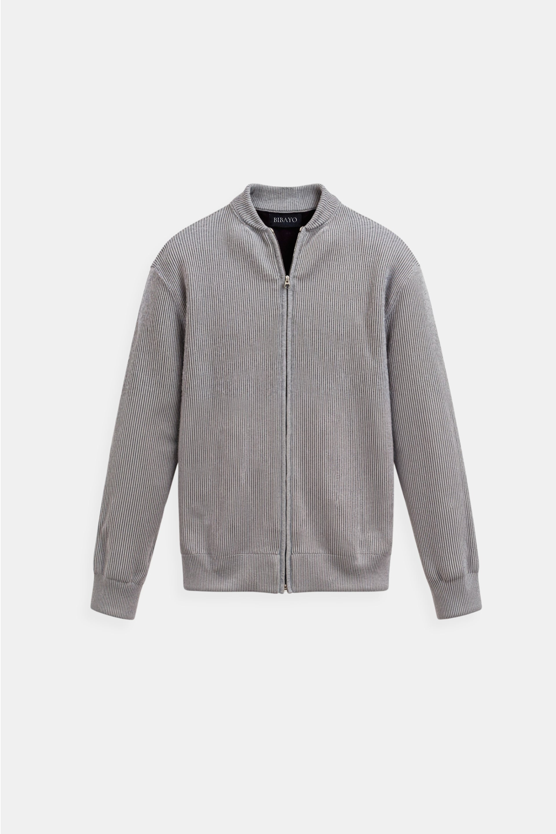 Luksuriøs Solid Strikket Crew Neck Cardigan