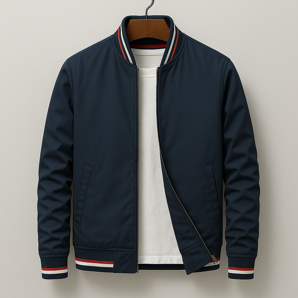 Brenzio™ | Elegant Stribet Bomberjakke