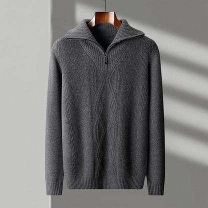 Taranto Merino Uld Zip Sweater