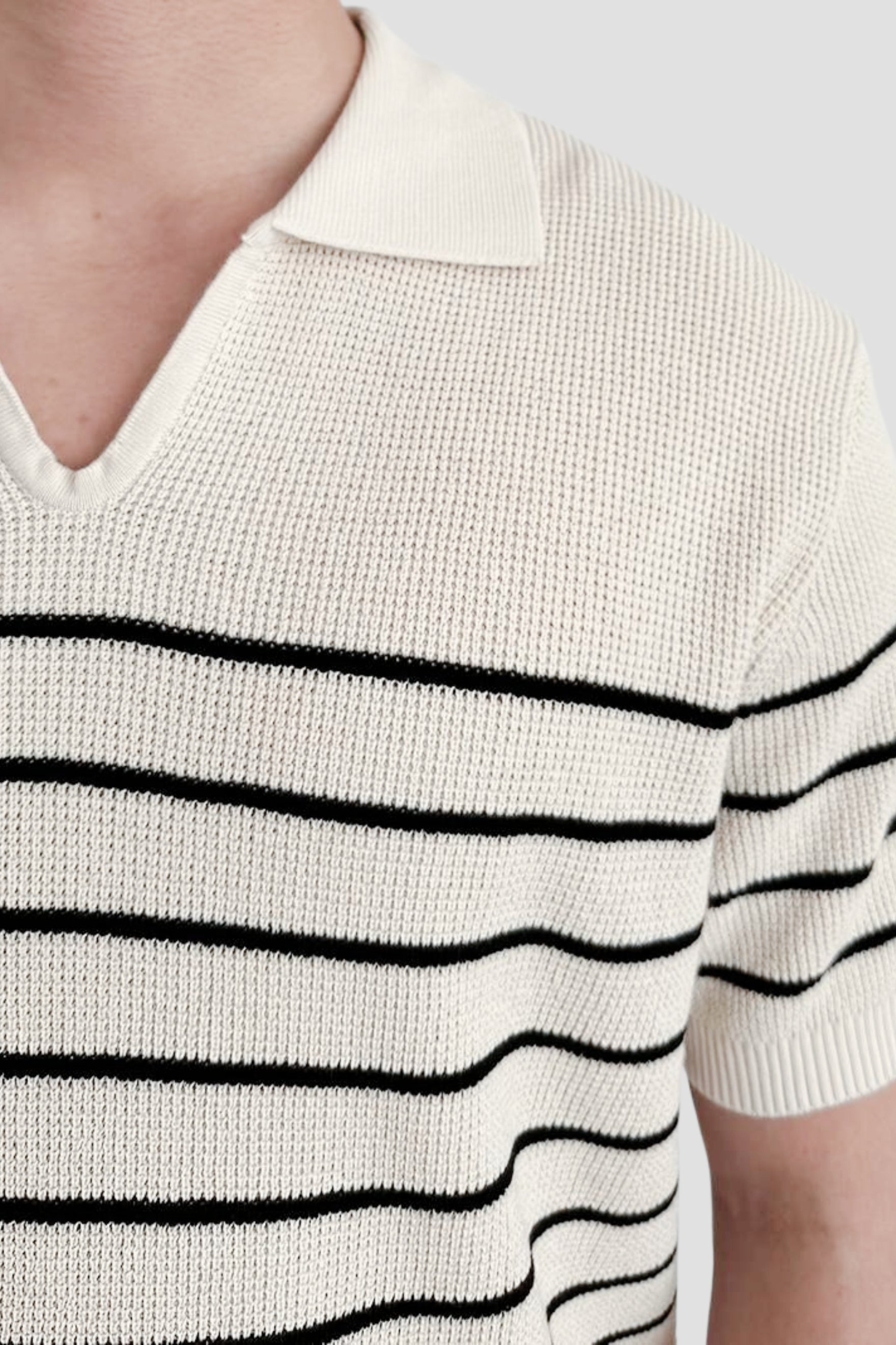 Old Money Casual Kortærmet Strikket Høj Stretch Polo T-Shirt
