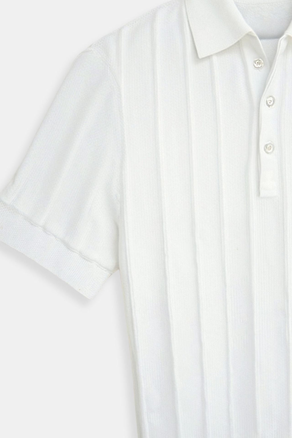 Old Money Vertikal Stribet Chic Button Up Polo T-Shirt