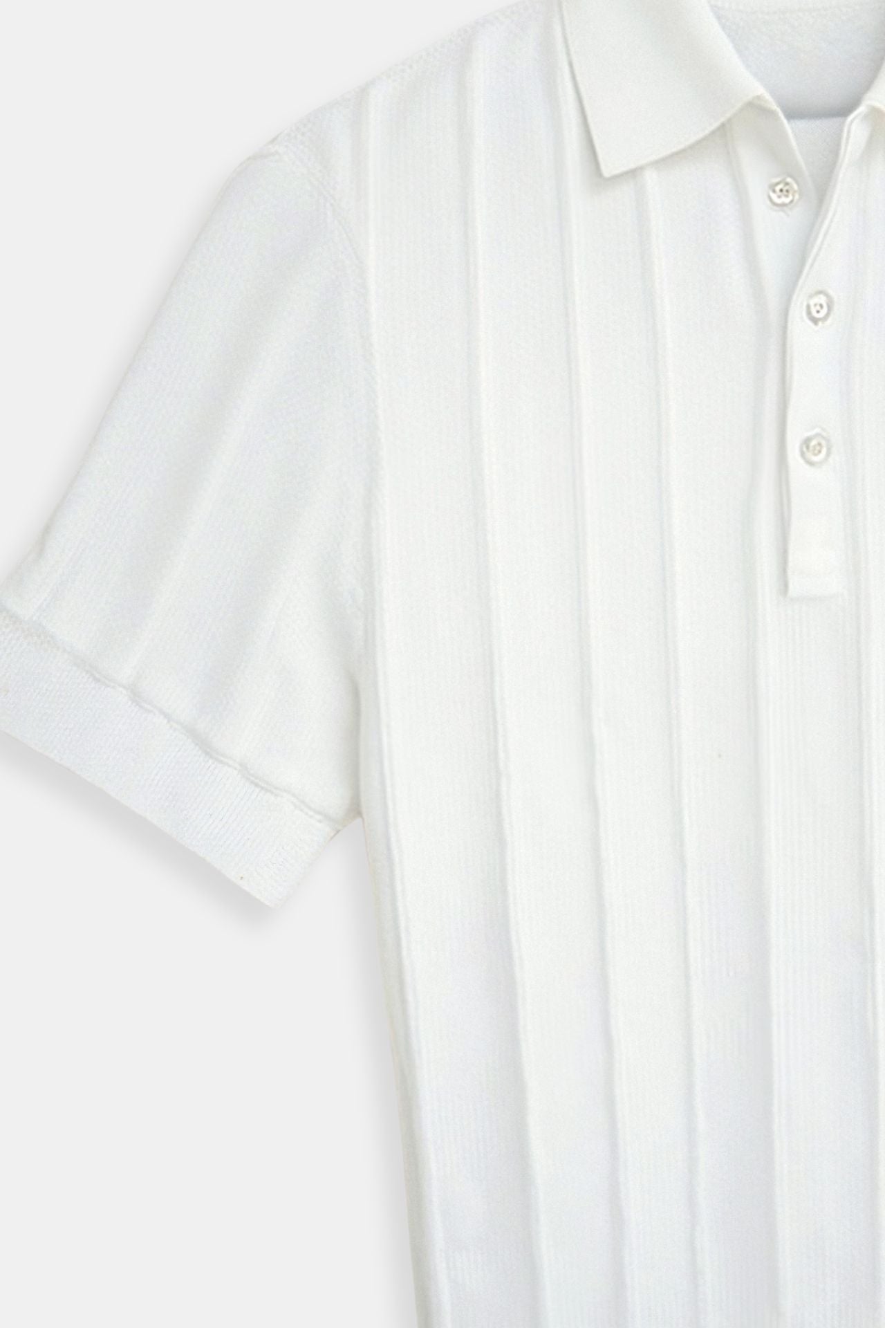 Old Money Vertikal Stribet Chic Button Up Polo T-Shirt