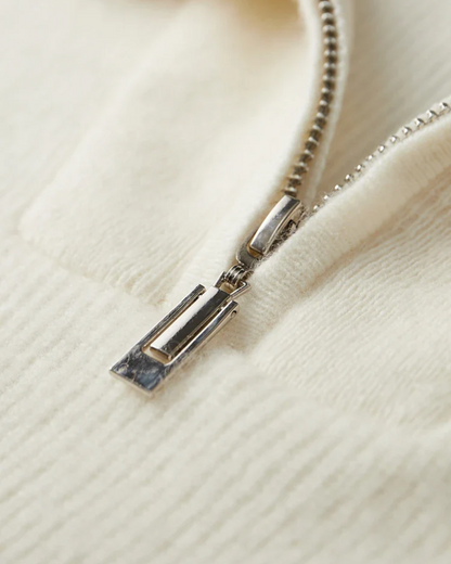 Portofino cashmere trøje med halv lynlås