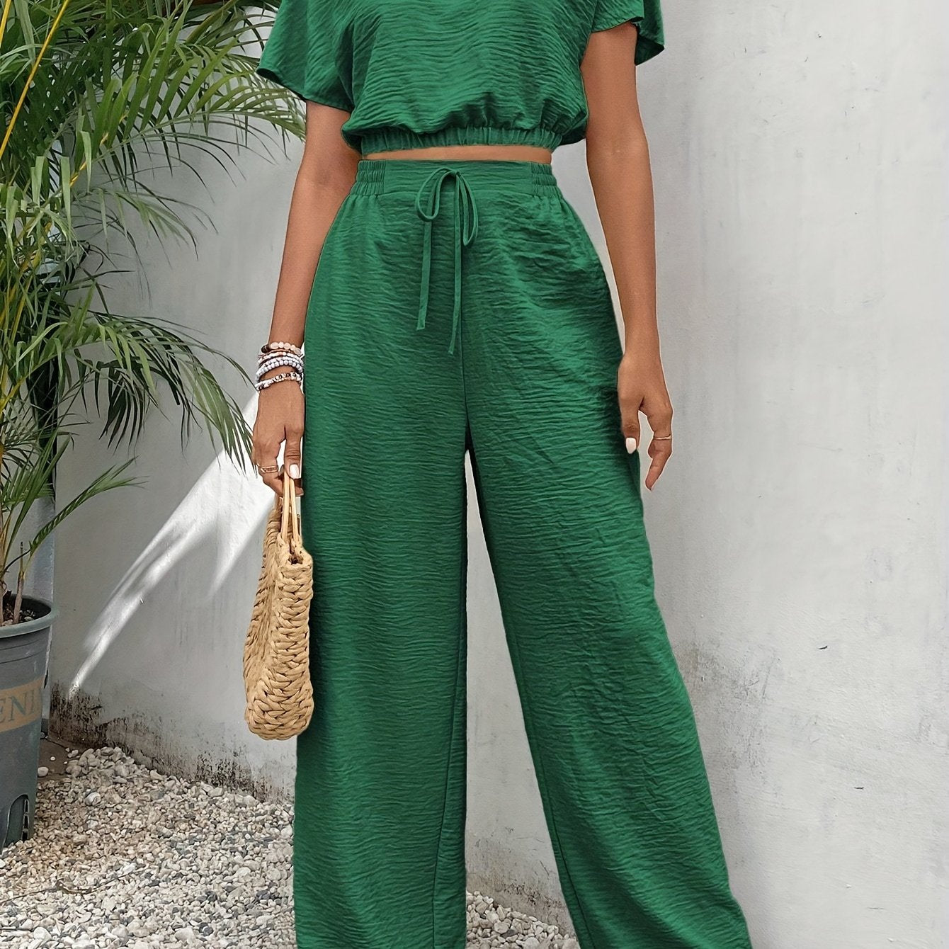 Luna | Chic Crop Top & Bukser