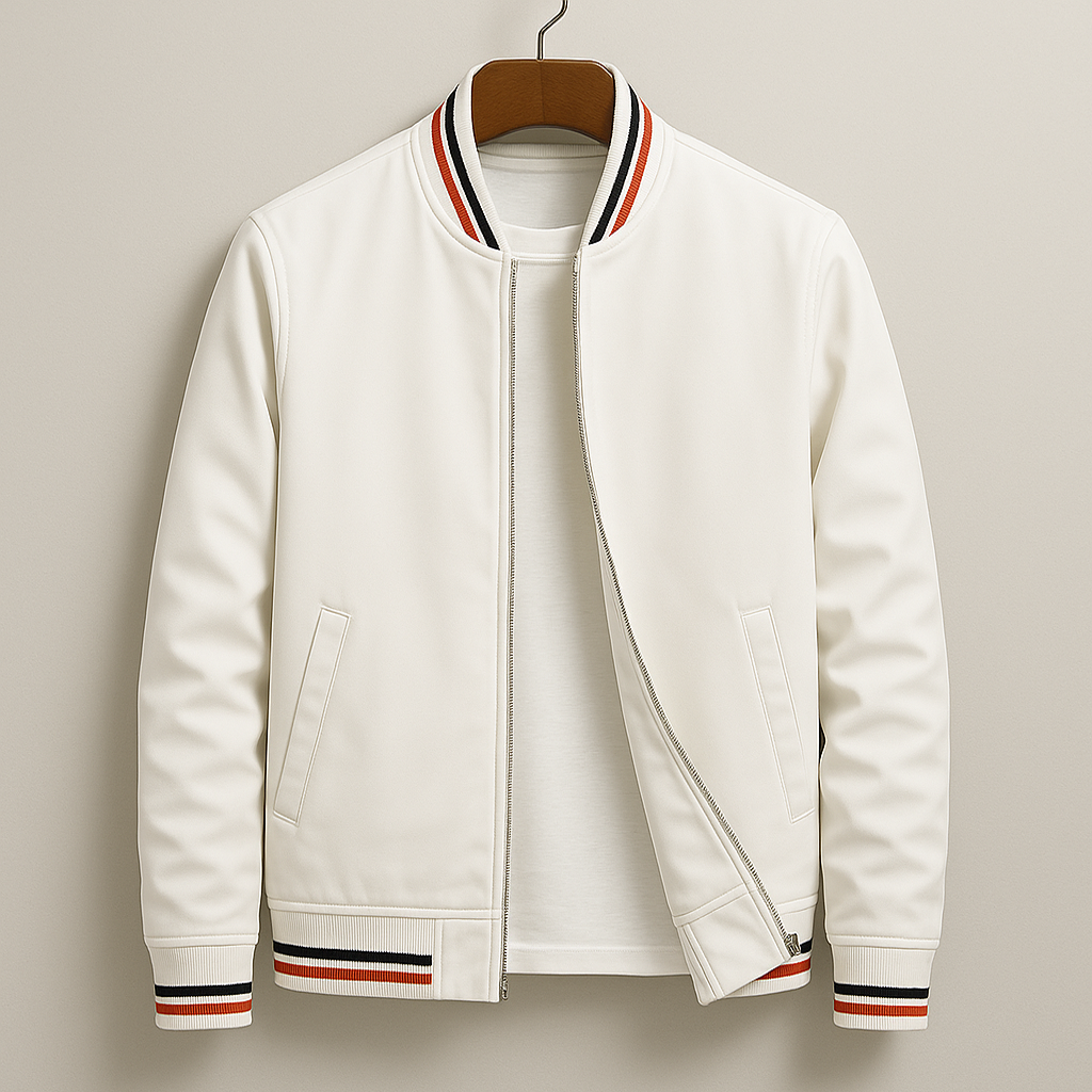Brenzio™ | Elegant Stribet Bomberjakke