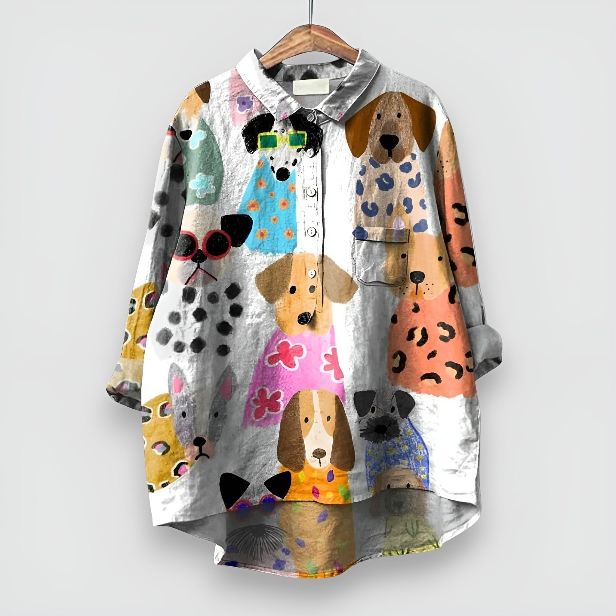 Kathrin | Damebluse med Hundemotiv