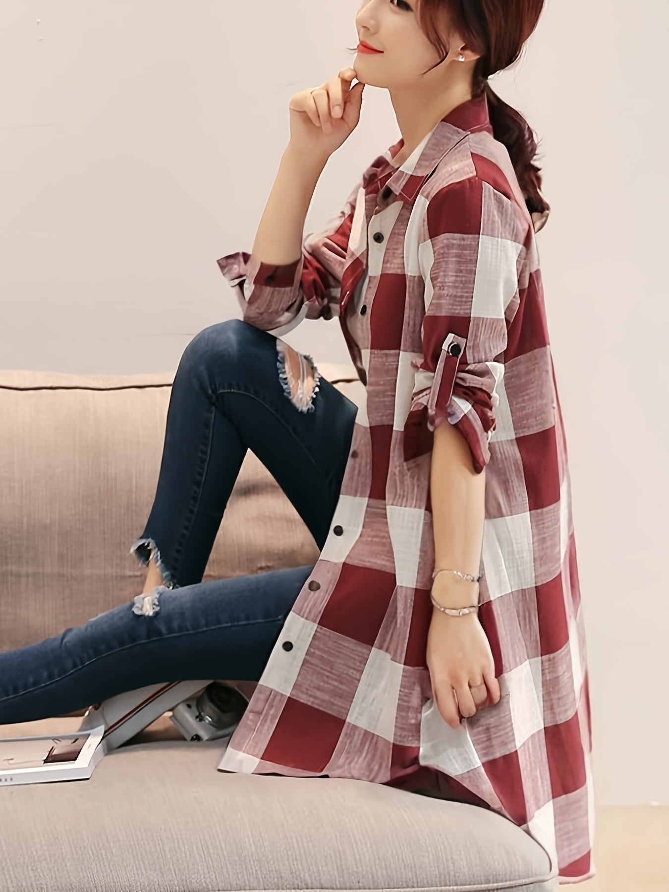 Loretta | Blød Bluse med Krave