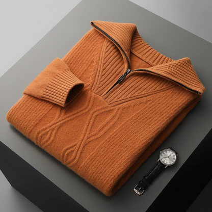 Taranto Merino Uld Zip Sweater