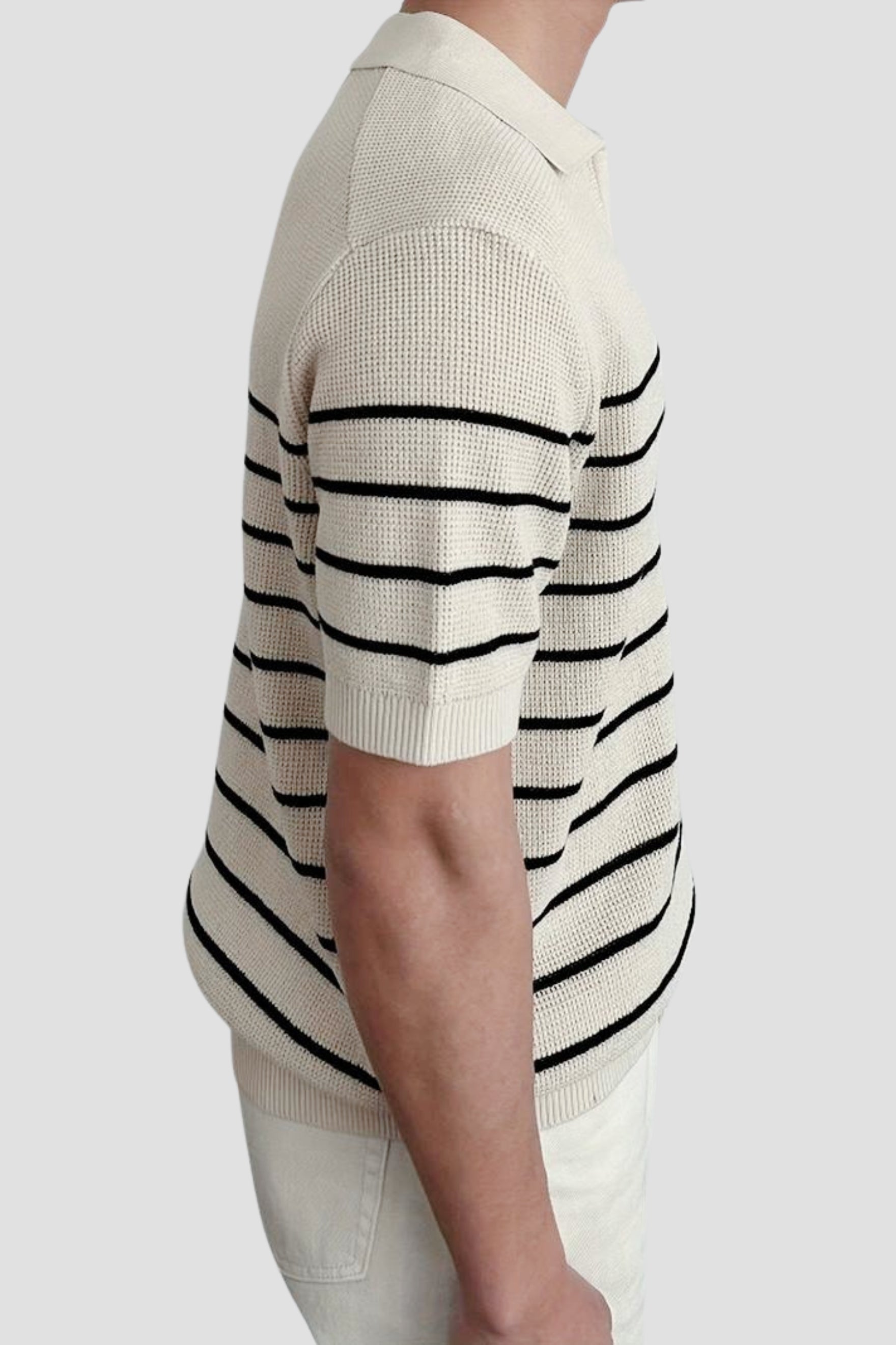 Old Money Casual Kortærmet Strikket Høj Stretch Polo T-Shirt