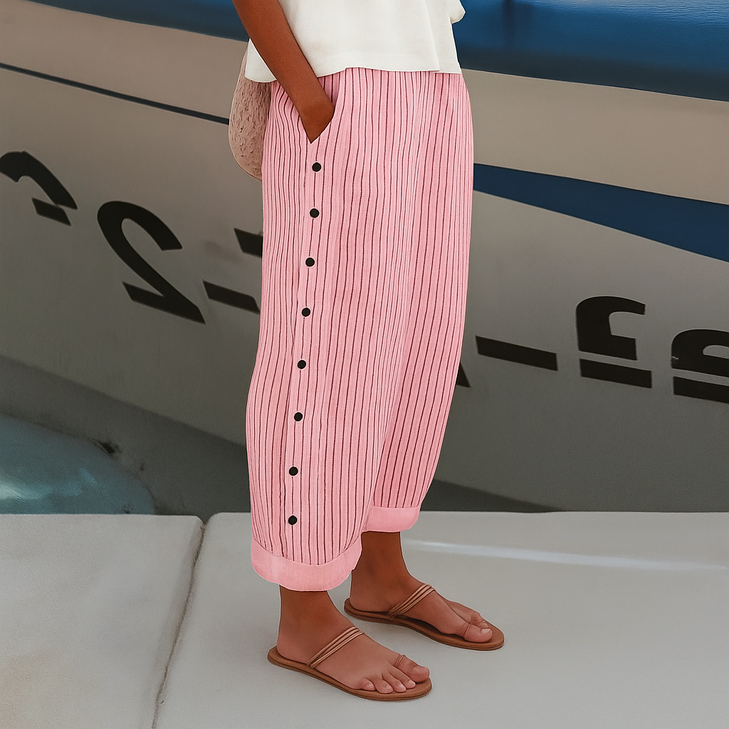 Sandrine | Lette Linned Loungebukser