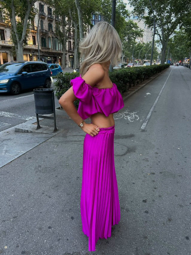 Noa | Satin Sæt med Elegant Glamour