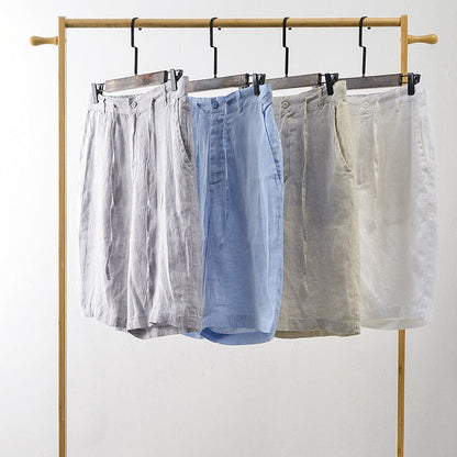 Højkvalitets linned shorts