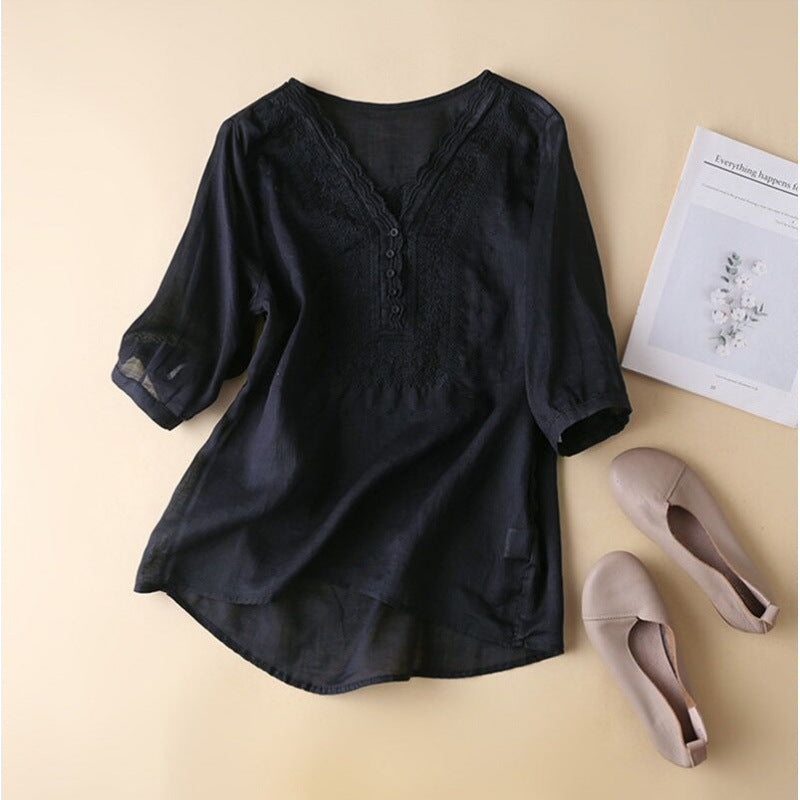 Selma | Elegant Linned Bluse