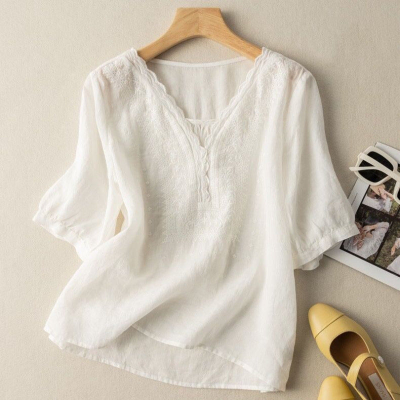 Selma | Elegant Linned Bluse