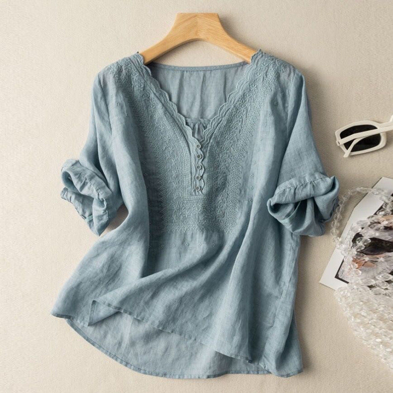 Selma | Elegant Linned Bluse