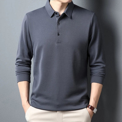 Elegant poloshirt med lange ærmer