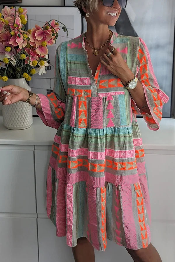 Kiki | Elegant Forår Midi Kjole