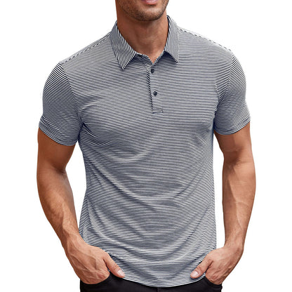 Stripet polo-shirt